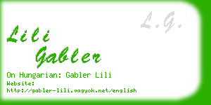 lili gabler business card